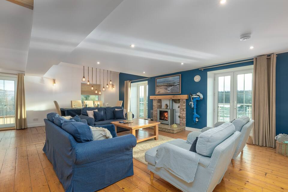 Sea views from The Old Mill balcony, Menai Bridge