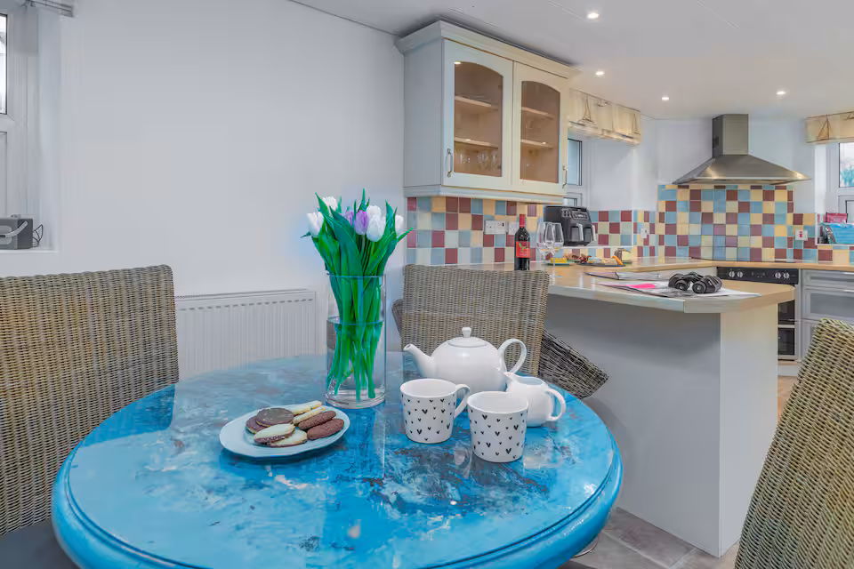 Dining table in kitchen area